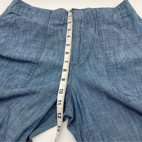 Gap Size 4 Wide Leg High Rise Chambray Pants Cotton Lightweight Beach Casual - Picture 12 of 14